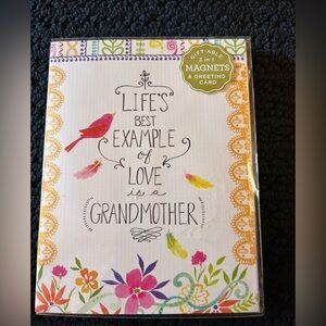 Demdaco Colorful Grandmother Magnet and Greeting Card